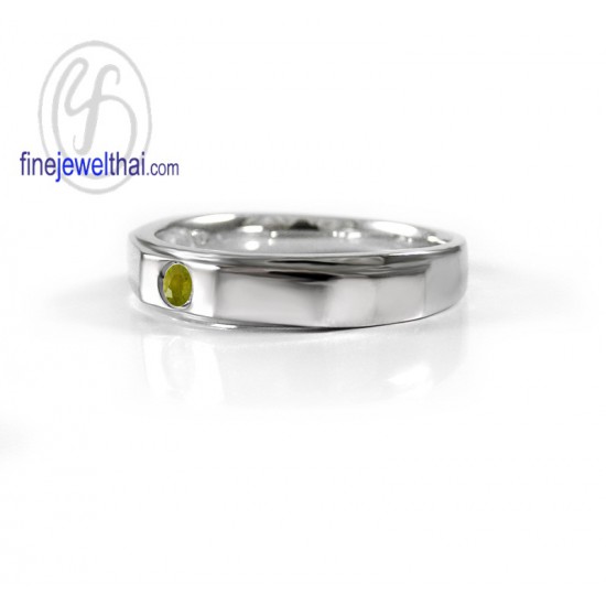 แหวนบุษราคัม-แหวนเงิน-แหวนพลอยแท้-แหวนประจำเดือนเกิด-R1253yl