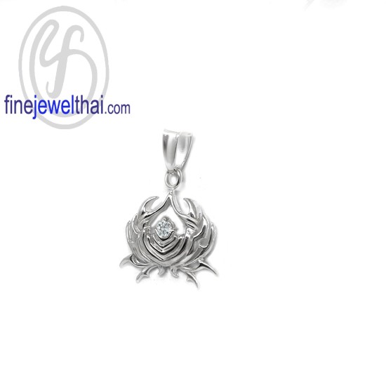 จี้ราศี-ราศีกรกฎ-จี้เพชร-จี้เงินแท้-Finejewelthai-P1168cz00