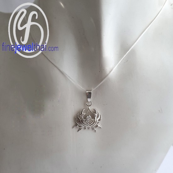 จี้ราศี-ราศีกรกฎ-จี้เพชร-จี้เงินแท้-Finejewelthai-P1168cz00