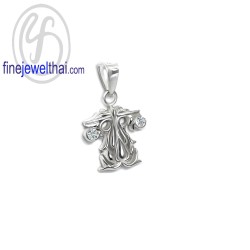 จี้ราศี-ราศีตุลย์ -จี้เพชร-จี้เงินแท้-Finejewelthai-P1171cz00 จี้ราศี-ราศีตุลย์ -จี้เพชร-จี้เงินแท้-Finejewelthai-P1171cz00