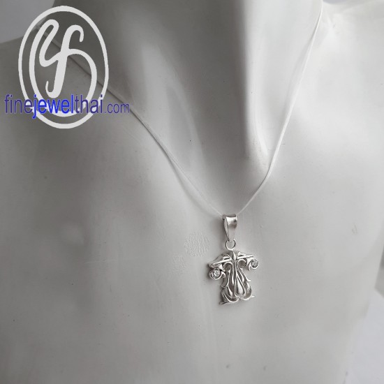 จี้ราศี-ราศีตุลย์ -จี้เพชร-จี้เงินแท้-Finejewelthai-P1171cz00