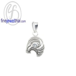 จี้ราศี-ราศีเมษ-จี้เพชร-จี้เงินแท้-Finejewelthai-P1165cz00