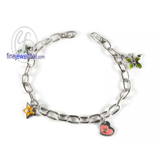 Child-Diamond-Cz-Enamel-Silver-Bracelet-T3040cz00m-c
