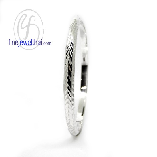 กำไล-กำไลเงินแท้-เงินแท้-ตัดเหลี่ยม-เพชร-Bangle-Silver-Design-finejewelthai-G205600