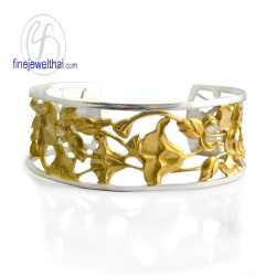 กำไลบัว-บัว-สุวัน-กำไลเงินแท้-เงินแท้-พ่นทรายทอง-ทองคำขาว-suwan-finejewelthai-SWB003-4