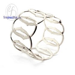 กำไลบัว-ลายเรียบ-งานสุวัน-กำไลเงินแท้-finejewelthai-SWB001