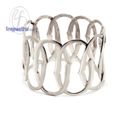 กำไลบัว-ลายเรียบ-งานสุวัน-กำไลเงินแท้-finejewelthai-SWB001