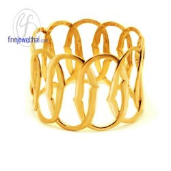 กำไลบัว-ลายเรียบ-งานสุวัน-กำไลเงินแท้-ชุบทอง-finejewelthai-SWB001-G