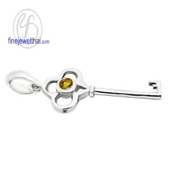 จี้ซิทริน-จี้ลูกกุญแจ-จี้พลอย-ซิทรินแท้-พลอยประจำเดือน-P1105ct