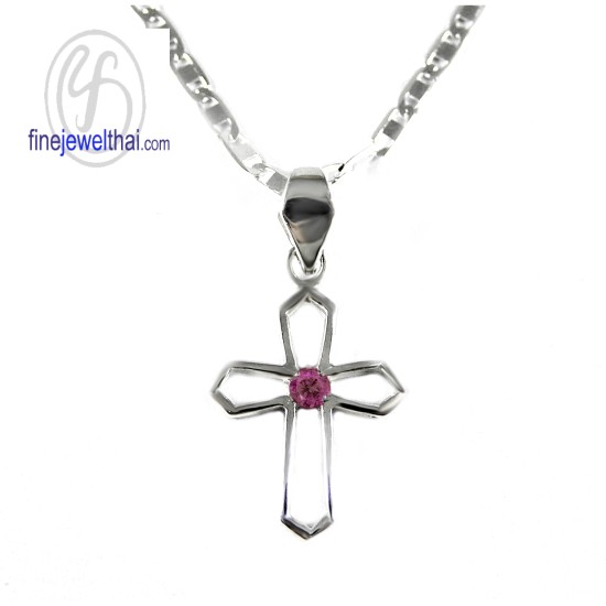 จี้ทับทิม-เงินแท้-จีั้ไม้กางเขน-จี้พลอย-พลอยประจำเดือนเกิด-P1121rb จี้ทับทิม-เงินแท้-จีั้ไม้กางเขน-จี้พลอย-พลอยประจำเดือนเกิด-P1121rb