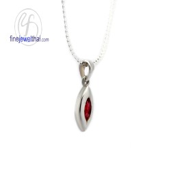 จี้ทับทิม-เงินแท้-จี้พลอย-พลอยประจำเดือนเกิด-P1001rb