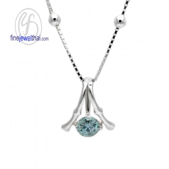 Aquamarine-Silver-Pendant-finejewelthai-P1126aq