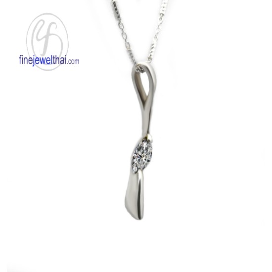 จี้เพชร-จี้เงิน-เพชร-cz-พลอยประจำเดือนเกิด-Finejewelthai-P1070cz