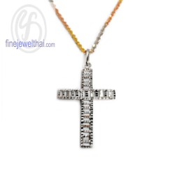  จี้ทองคำขาว -จี้ไม้กางเขน -18K-P2008wg00