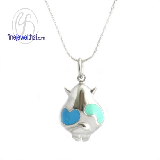 จี้วัว-จี้ลงสี-จี้เงิน-เงินแท้-P106503000E