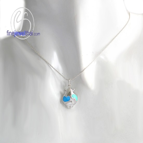 จี้วัว-จี้ลงสี-จี้เงิน-เงินแท้-P106503000E