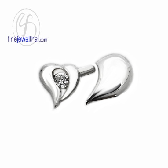 จี้เพชร-จี้หัวใจ-จี้เงิน-เพชร-cz-พลอยประจำเดือนเกิด-Finejewelthai-P1122cz