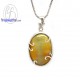 Amber-Silver-Pendant-Birthstone -P012630150100