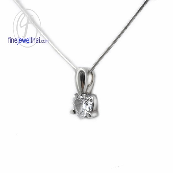 จี้เพชร-จี้หัวใจ-จี้เงิน-เพชร-cz-พลอยประจำเดือนเกิด-Finejewelthai-P1034cz