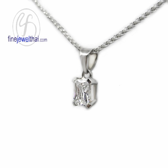 จี้เพชร-จี้เงิน-เพชร-cz-พลอยประจำเดือนเกิด-Finejewelthai-P1088cz