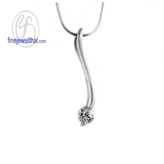 จี้เพชร-จี้เงิน-เพชร-cz-พลอยประจำเดือนเกิด-Finejewelthai-P1057cz