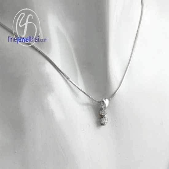 จี้เพชร-จี้หัวใจ-จี้เงิน-เพชร-cz-พลอยประจำเดือนเกิด-Finejewelthai-P1031cz