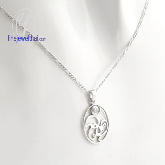 จี้เพชร-จี้โชคดี-จี้เงิน-เพชร-cz-พลอยประจำเดือนเกิด-Finejewelthai-P1043cz