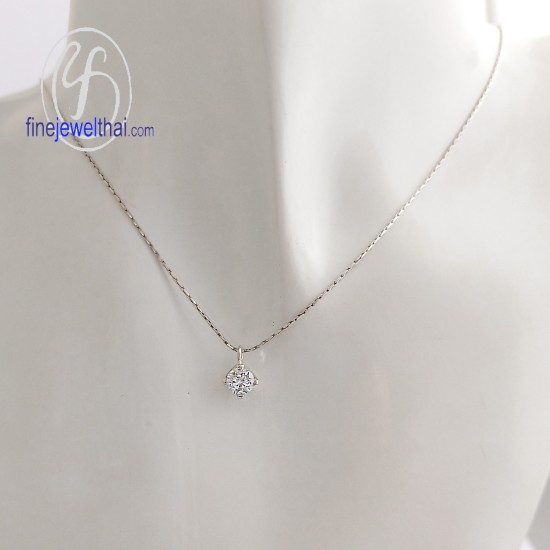 จี้เพชร-จี้เงิน-เพชร-cz-พลอยประจำเดือนเกิด-Finejewelthai-P1055cz02e