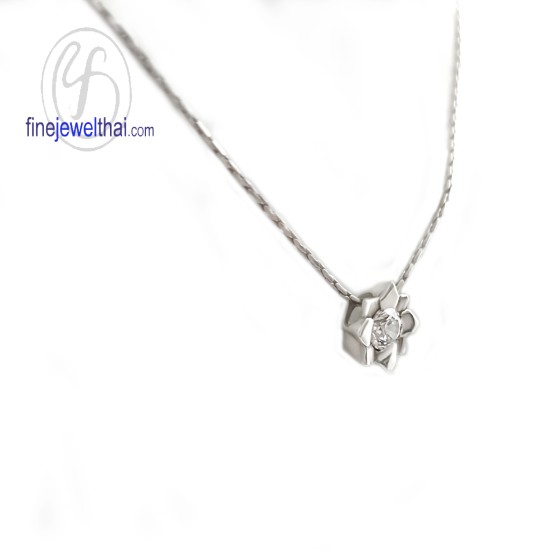 จี้เพชร-จี้เงิน-เพชร-cz-พลอยประจำเดือนเกิด-Finejewelthai-P1058cz00e