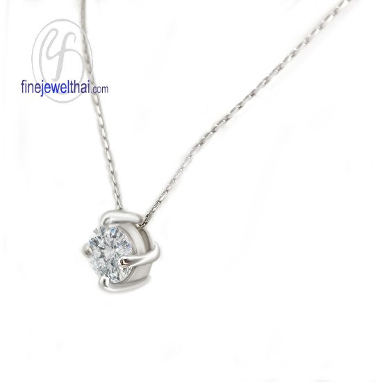 จี้เพชร-จี้เงิน-เพชร-cz-พลอยประจำเดือนเกิด-Finejewelthai-P1068cz00e