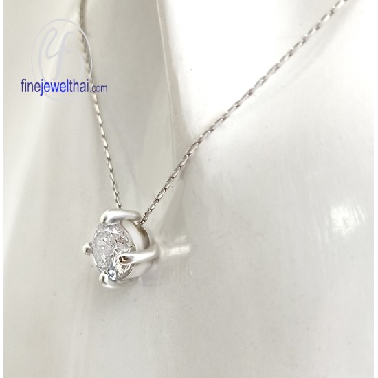 จี้เพชร-จี้เงิน-เพชร-cz-พลอยประจำเดือนเกิด-Finejewelthai-P1068cz00e