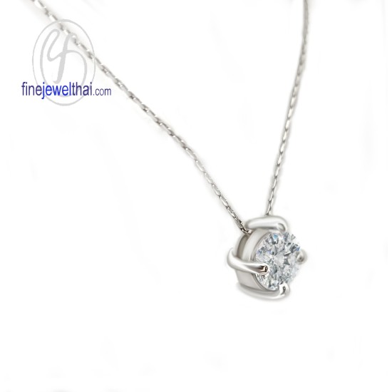 จี้เพชร-จี้เงิน-เพชร-cz-พลอยประจำเดือนเกิด-Finejewelthai-P1068cz00e