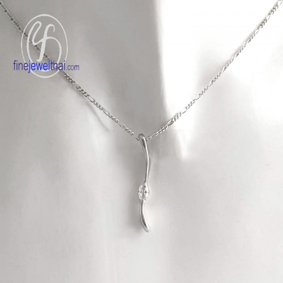 Diamond-Cz-Silver-pendant-Birthstone-P1070cz