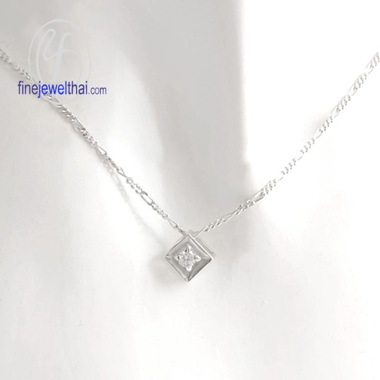 จี้เพชร-จี้เงิน-เพชร-cz-พลอยประจำเดือนเกิด-Finejewelthai-P1101cz