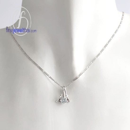 จี้เพชร-จี้เงิน-เพชร-cz-พลอยประจำเดือนเกิด-Finejewelthai-P1126cz