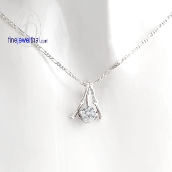 จี้เพชร-จี้เงิน-เพชร-cz-พลอยประจำเดือนเกิด-Finejewelthai-P1126cz