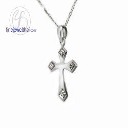 จี้เพชร-จี้เงิน-จี้ไม้กางเขน-เพชร-cz-พลอยประจำเดือนเกิด-Finejewelthai-P1091cz_1 จี้เพชร-จี้เงิน-จี้ไม้กางเขน-เพชร-cz-พลอยประจำเดือนเกิด-Finejewelthai-P1091cz_1