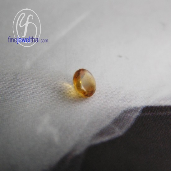 ซิทริน-พลอยแท้-พลอย-พลอยร่วง-Citrine-Gemstone-Birth stone-Loose Stones-Round-G-Ct4-Rd