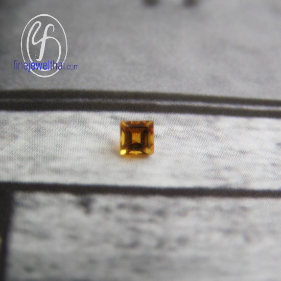 ซิทริน-พลอยแท้-พลอย-พลอยร่วง-Citrine-Gemstone-Birth stone-Loose Stones-Priacess-G-Ct3x3-Pc