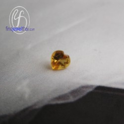 ซิทริน-พลอยแท้-พลอย-พลอยร่วง-Citrine-Gemstone-Birth stone-Loose Stones-Heart-G-Ct4x4-Ht