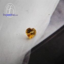 ซิทริน-พลอยแท้-พลอย-พลอยร่วง-Citrine-Gemstone-Birth stone-Loose Stones-Heart-G-Ct4x4-Ht