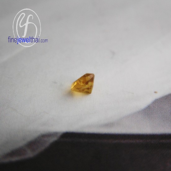 ซิทริน-พลอยแท้-พลอย-พลอยร่วง-Citrine-Gemstone-Birth stone-Loose Stones-Heart-G-Ct4x4-Ht