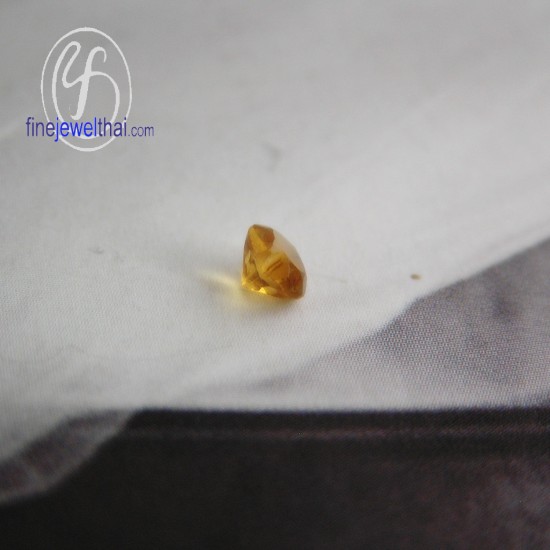 ซิทริน-พลอยแท้-พลอย-พลอยร่วง-Citrine-Gemstone-Birth stone-Loose Stones-Heart-G-Ct4x4-Ht
