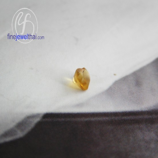 ซิทริน-พลอยแท้-พลอย-พลอยร่วง-Citrine-Gemstone-Birth stone-Loose Stones-Heart-G-Ct4x4-Ht