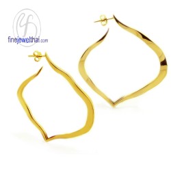 ต่างหูกลีบบัว-งานสุวัน-ต่างหูเงินแท้-ชุบทอง-finejewelthai-SWE014-G