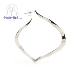 ต่างหูกลีบบัว-งานสุวัน-ต่างหูเงินแท้-ชุบทองคำขาว-finejewelthai-SWE014 ต่างหูกลีบบัว-งานสุวัน-ต่างหูเงินแท้-ชุบทองคำขาว-finejewelthai-SWE014