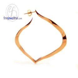 ต่างหูกลีบบัว-งานสุวัน-ต่างหูเงินแท้-ชุบทองสีชมพู-finejewelthai-SWE014-PG