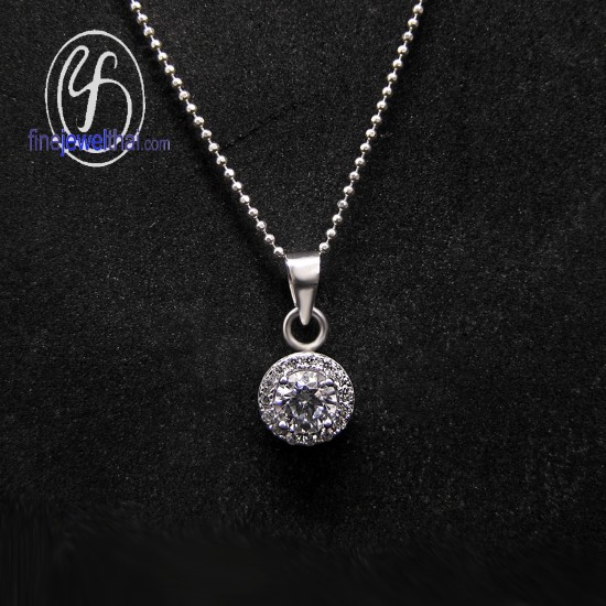 จี้เพชร-จี้เงิน-เพชร-cz-พลอยประจำเดือนเกิด-Finejewelthai-P2167cz