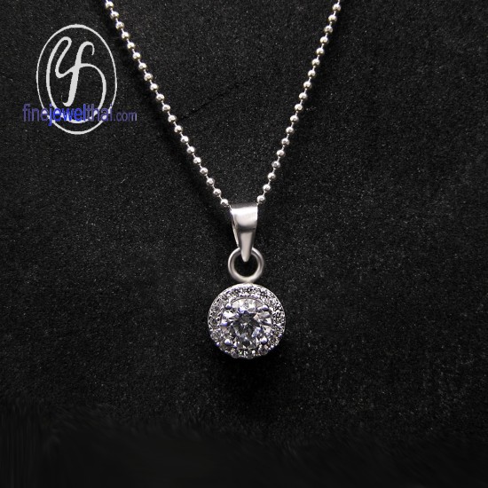 จี้เพชร-จี้เงิน-เพชร-cz-พลอยประจำเดือนเกิด-Finejewelthai-P2167cz