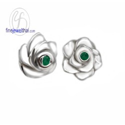 ต่างหูมรกต-ต่างหูเงินแท้-มรกต-พลอยประจำเดือนเกิด-finejewelthai-E1035em ต่างหูมรกต-ต่างหูเงินแท้-มรกต-พลอยประจำเดือนเกิด-finejewelthai-E1035em